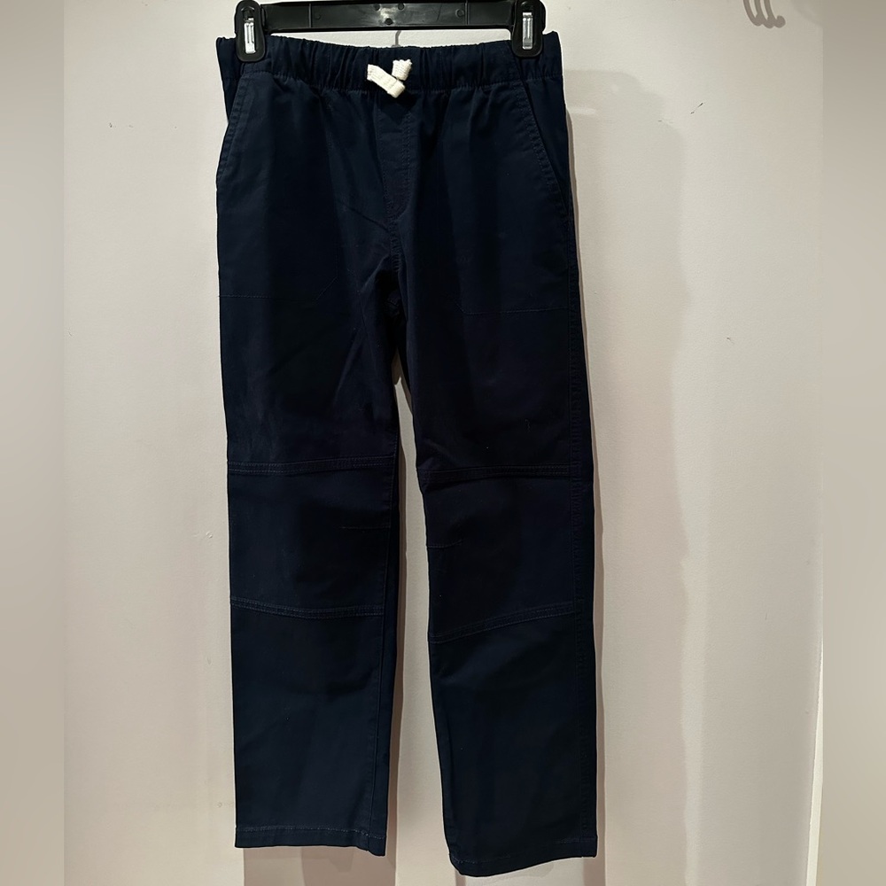 Navy blue boys straight leg pants. Elastic waist. Cat & Jack, size 12.